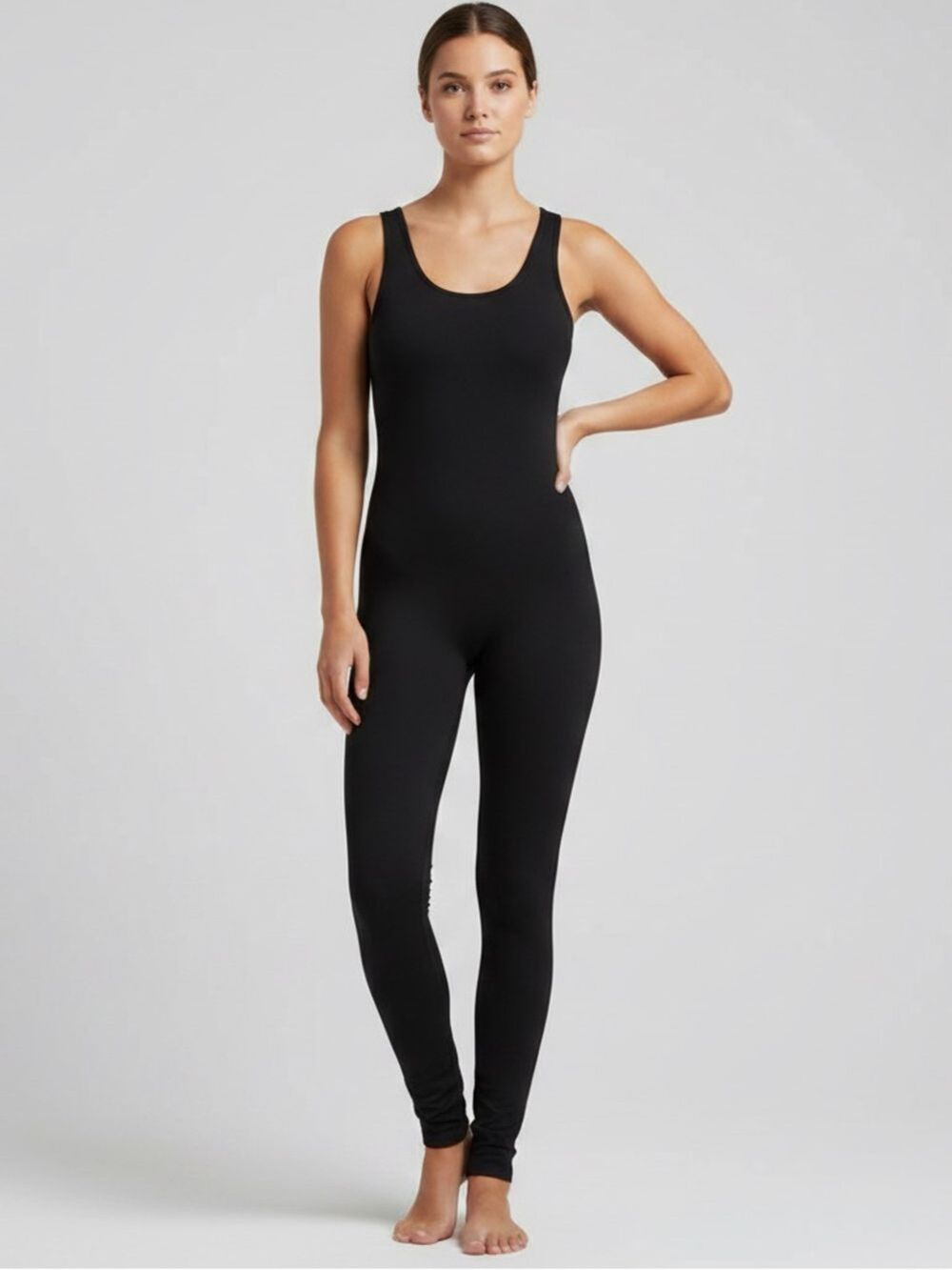 TOB NWT Women's Black Stretch Unitard Jumpsuit Size M Sleeveless